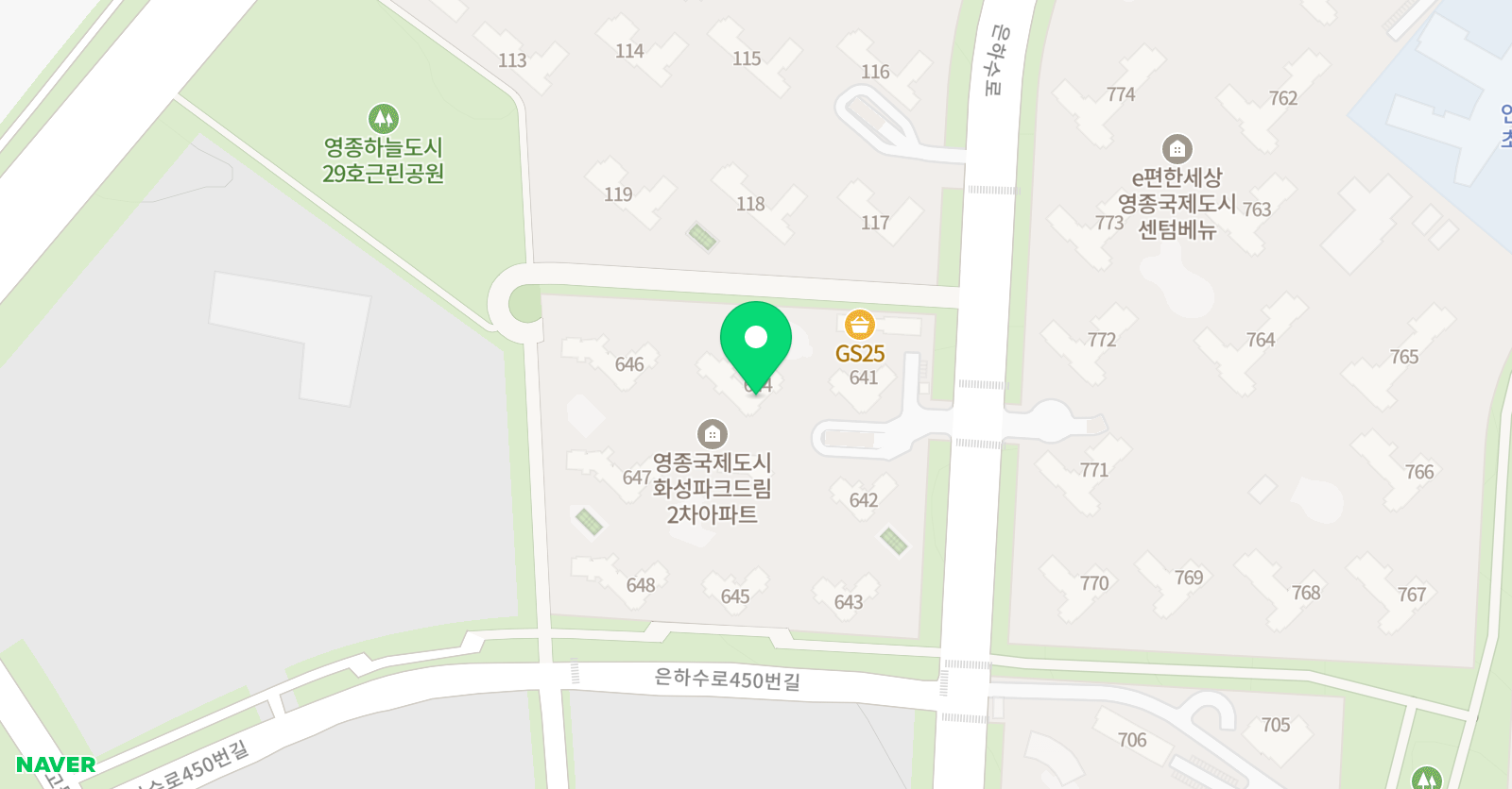 아트스타 영종하늘도시점 위치