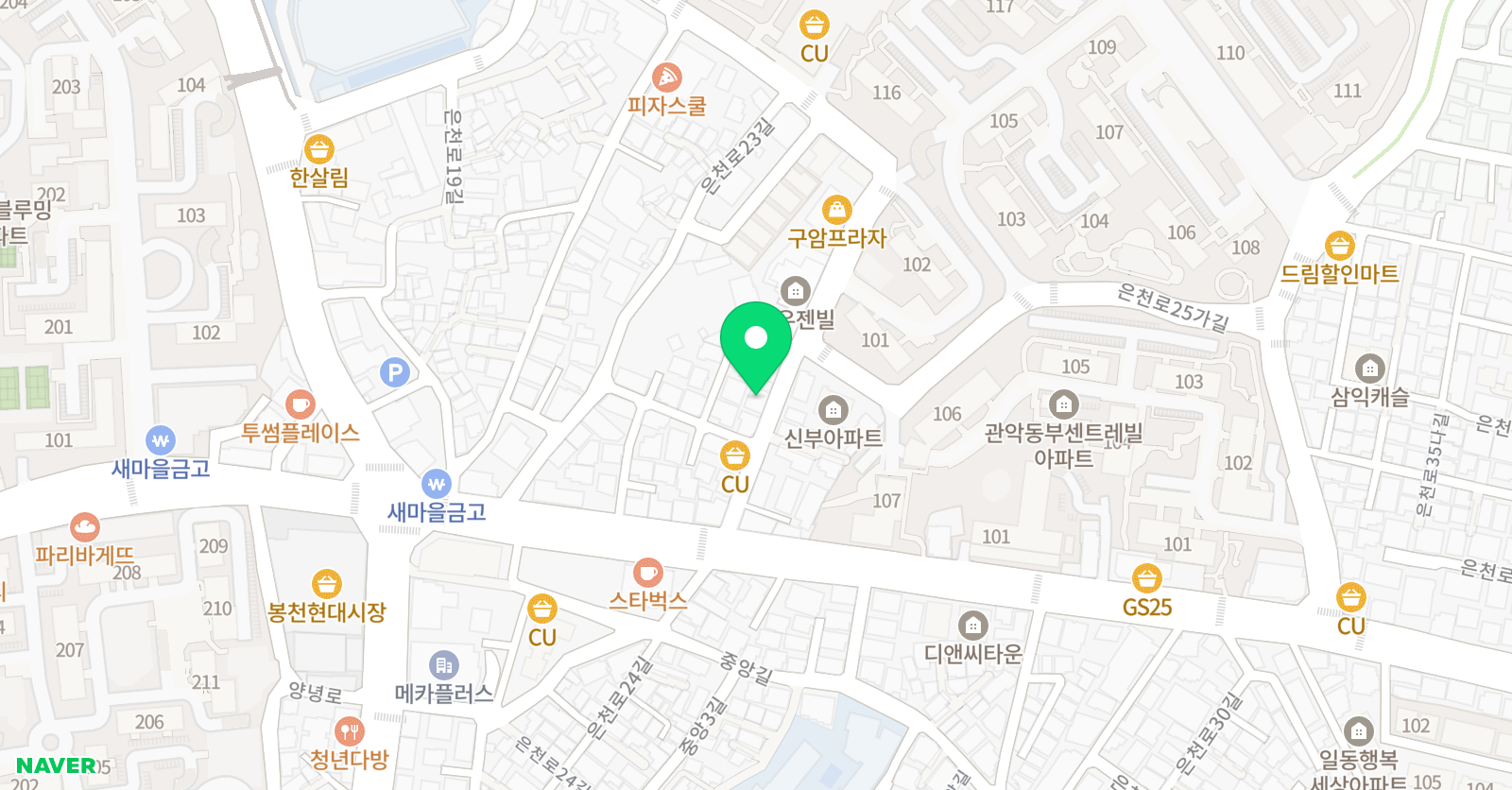 케이&와이 수학학원 위치