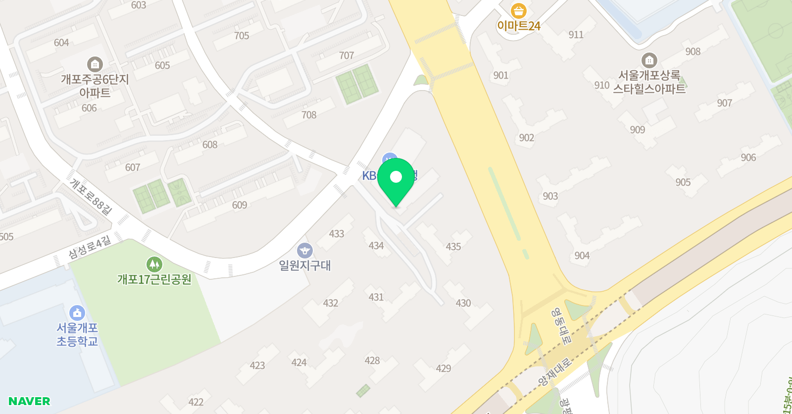 오르다 태권도 파워점핑줄넘기 위치