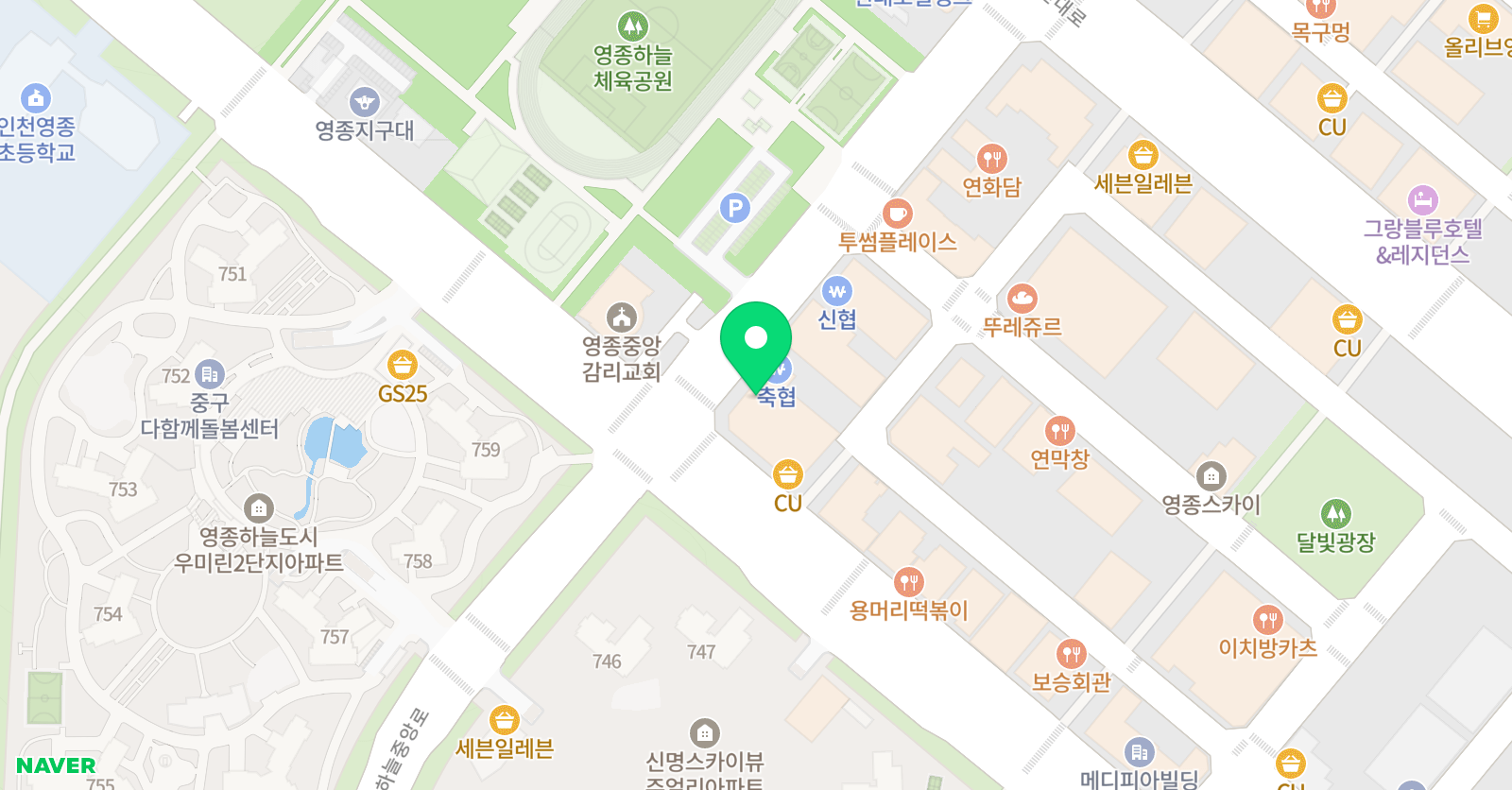 인하코리아 태권도 위치
