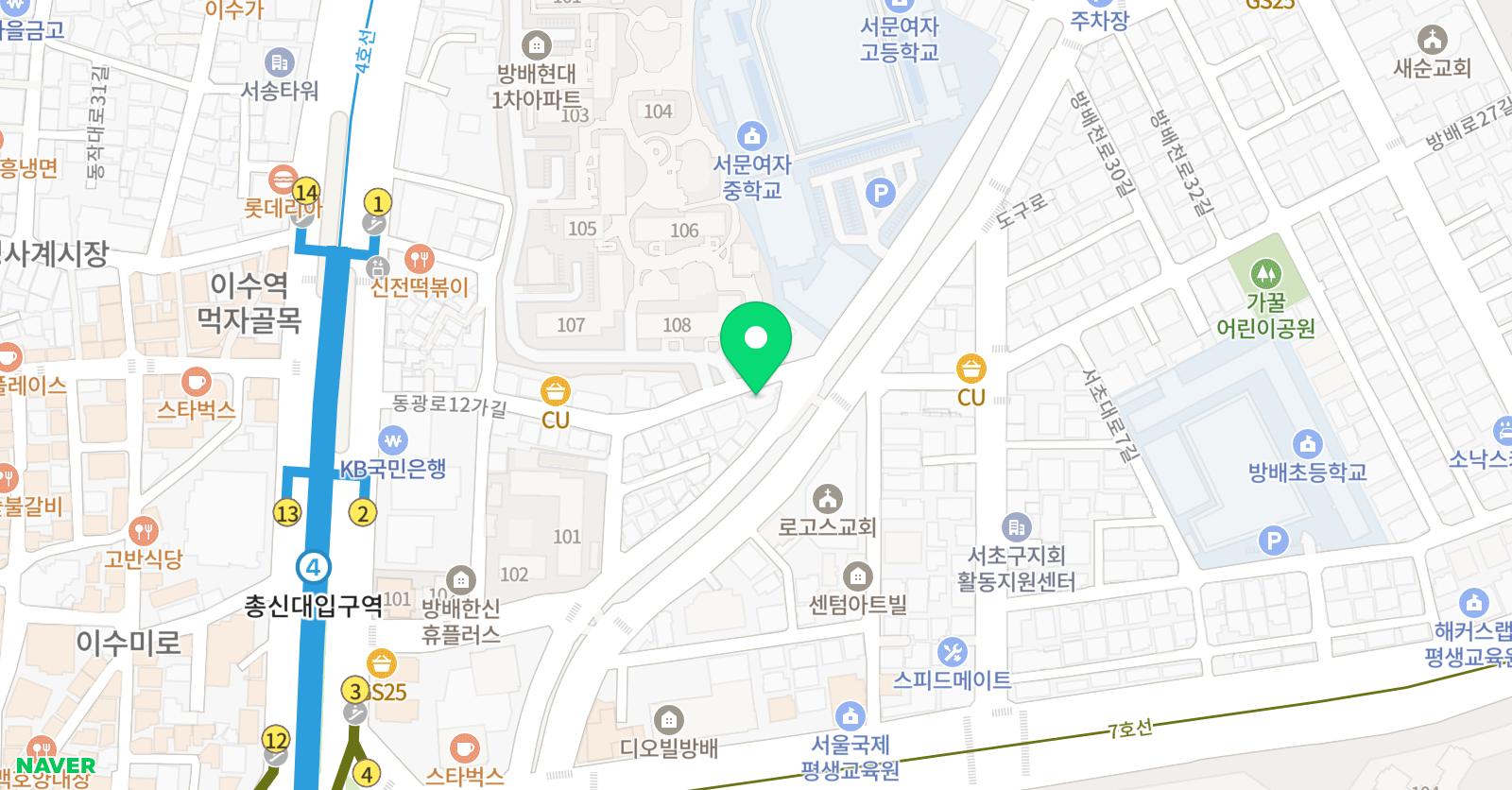 씨앤케이 스포츠클럽 위치