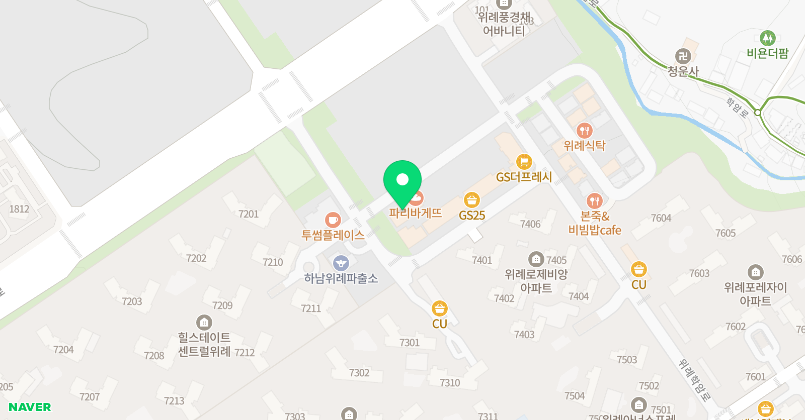 품 태권도장 하남북위례점 위치