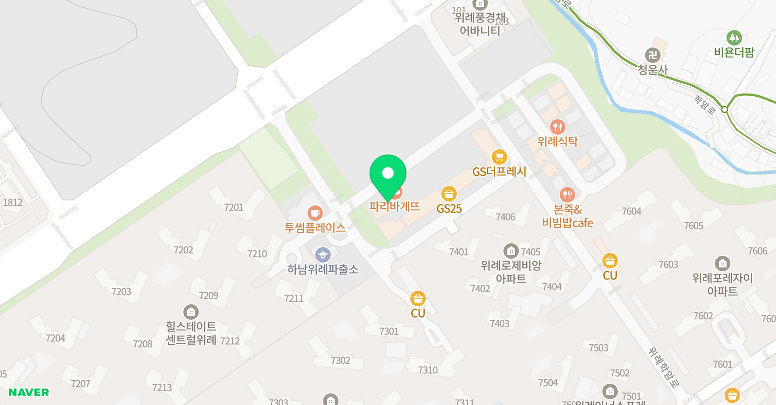 블루밍이화 음악학원 북위례 위치
