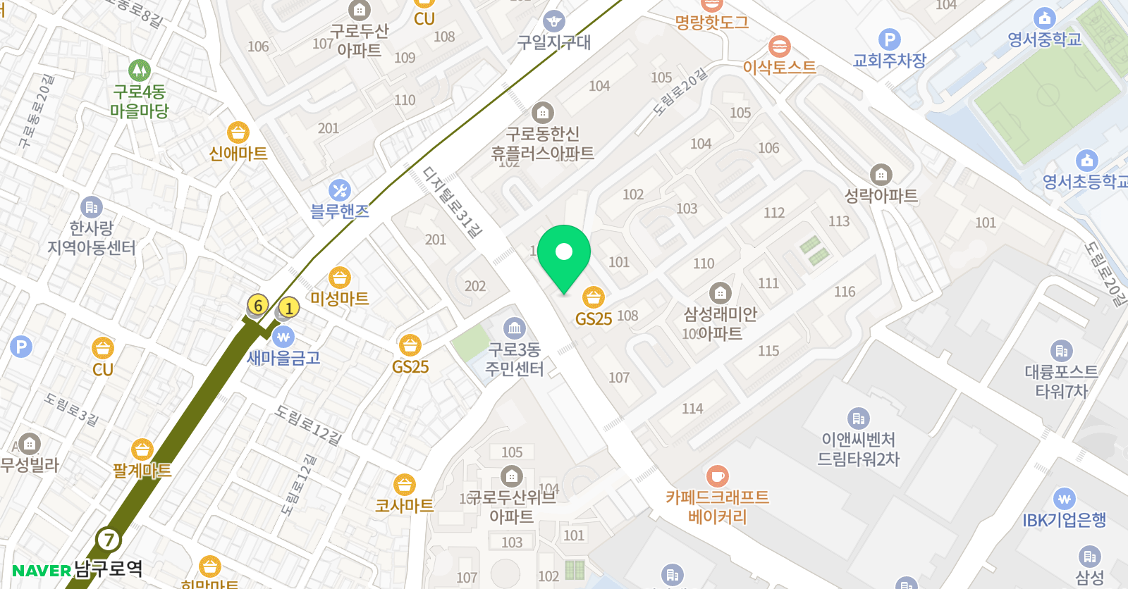 용인대금메달태권도 위치