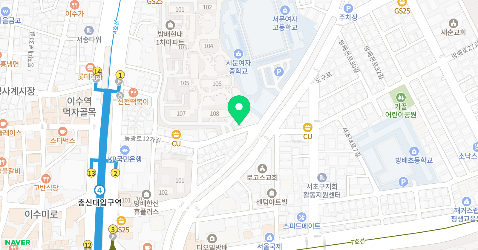 키즈브러시 미술학원 위치