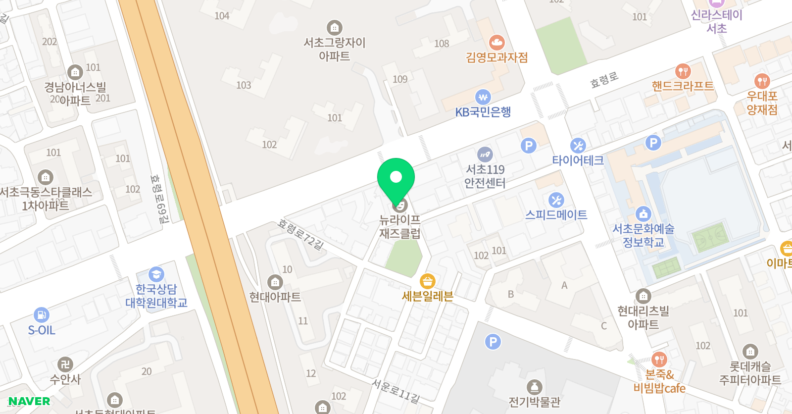 루씨엘 발레아카데미학원 위치