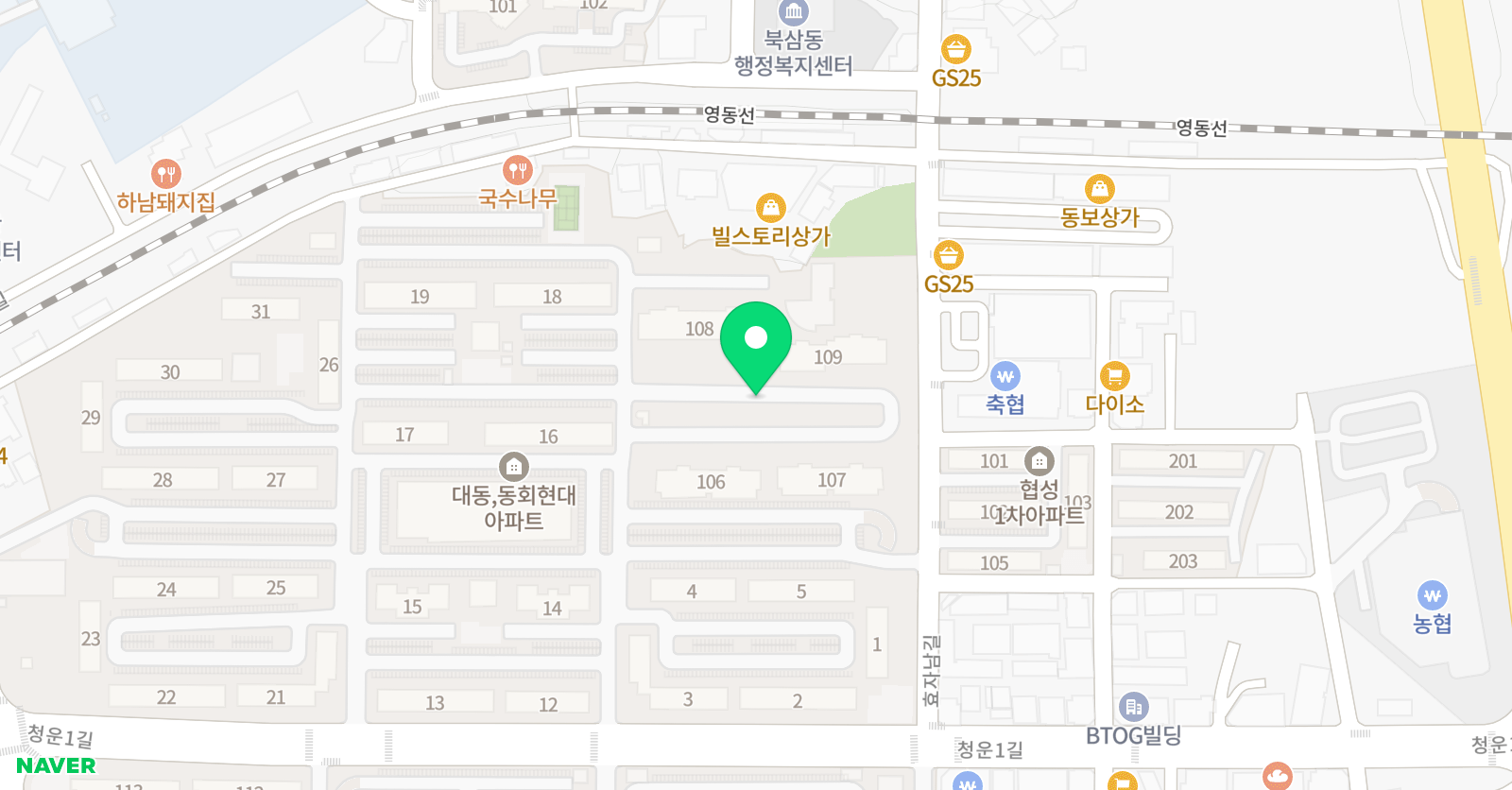 스마트해법 영어 청운베스트교실점 위치