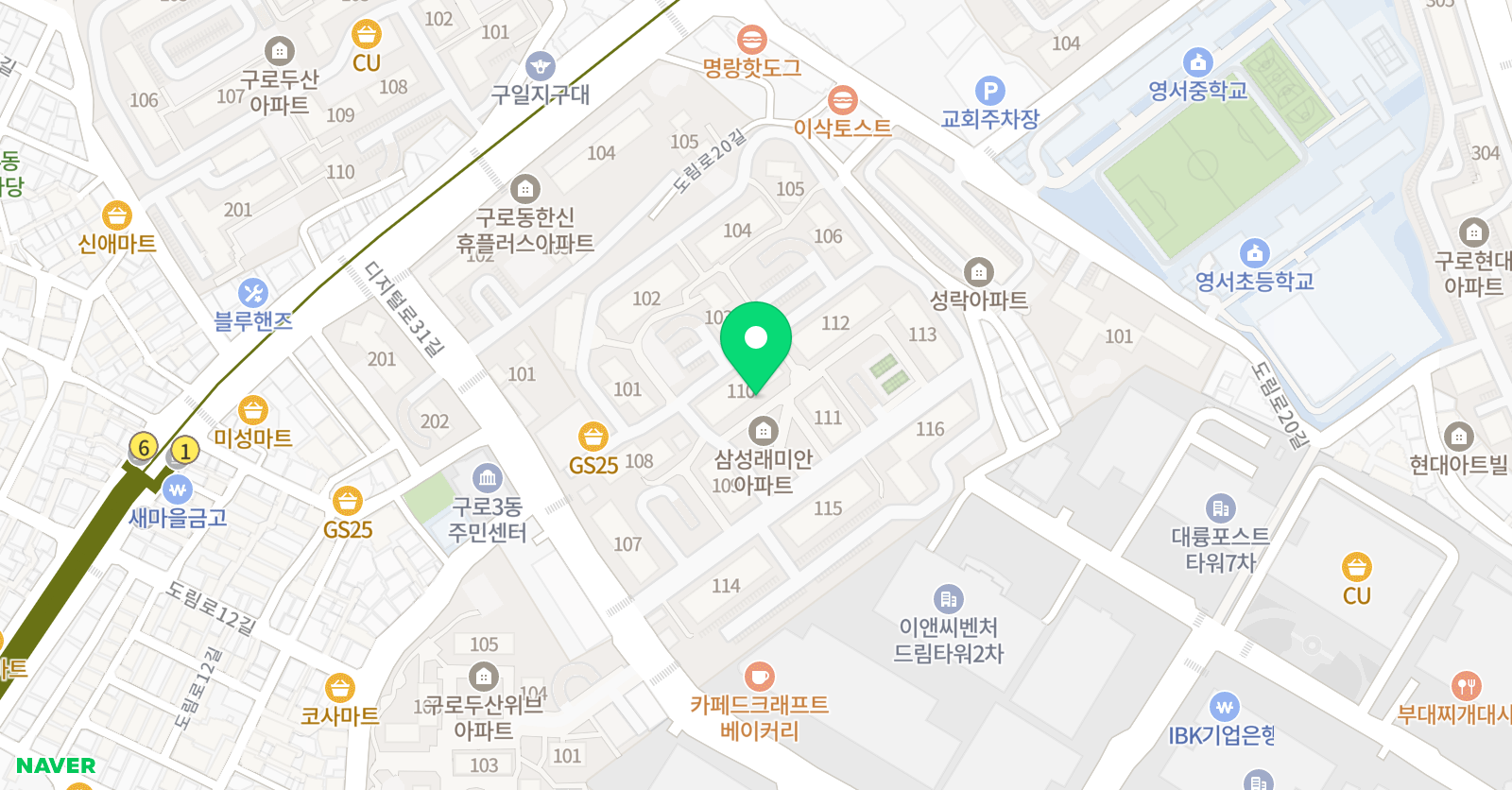 에듀멜라 공부방 위치