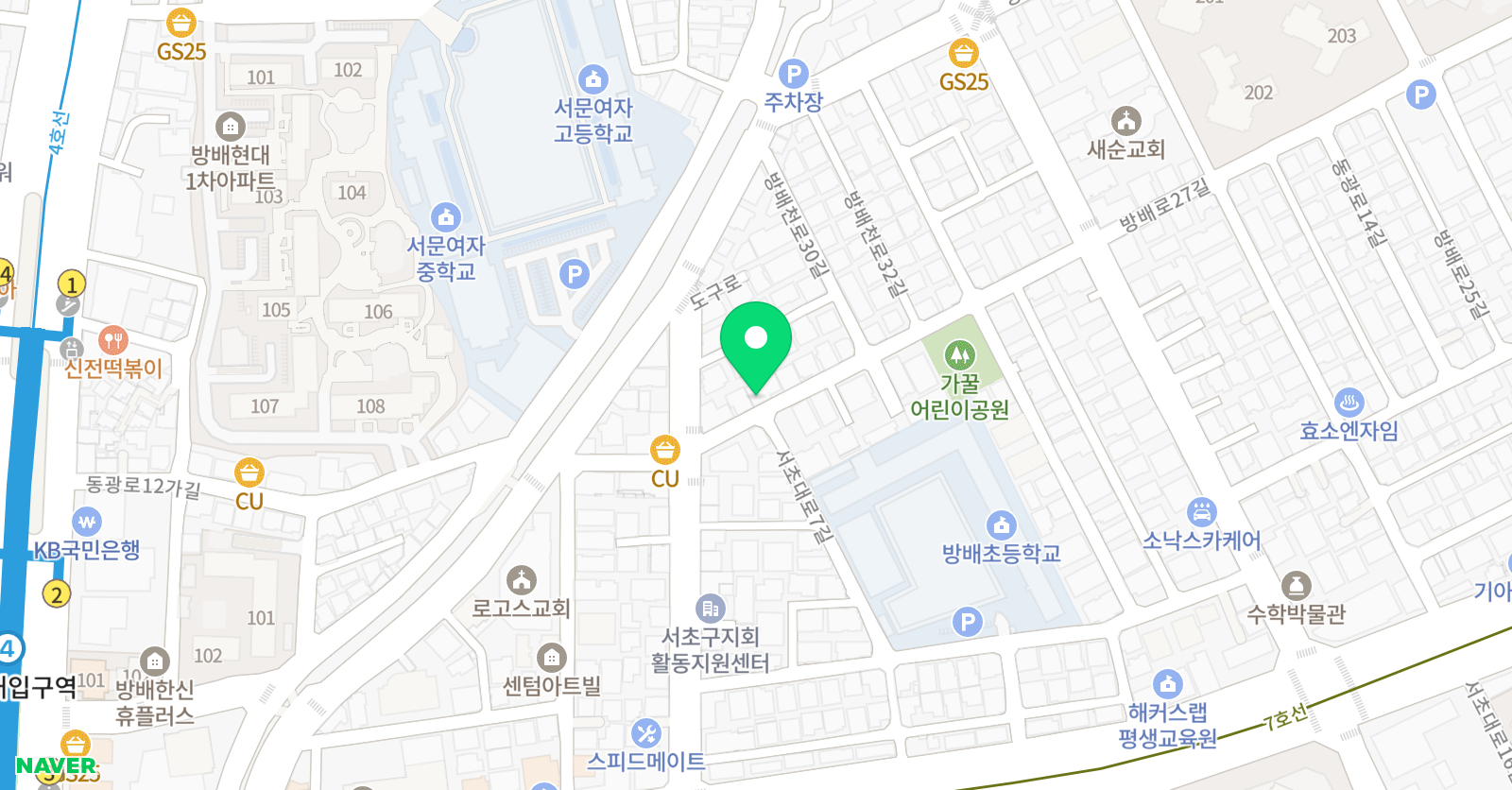 101 영어학원 위치