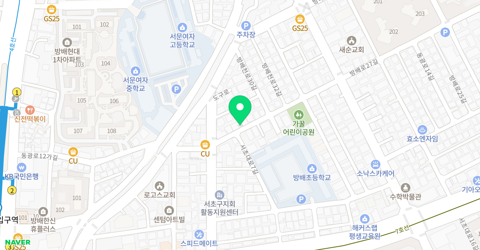 허영주 수학교습소 위치