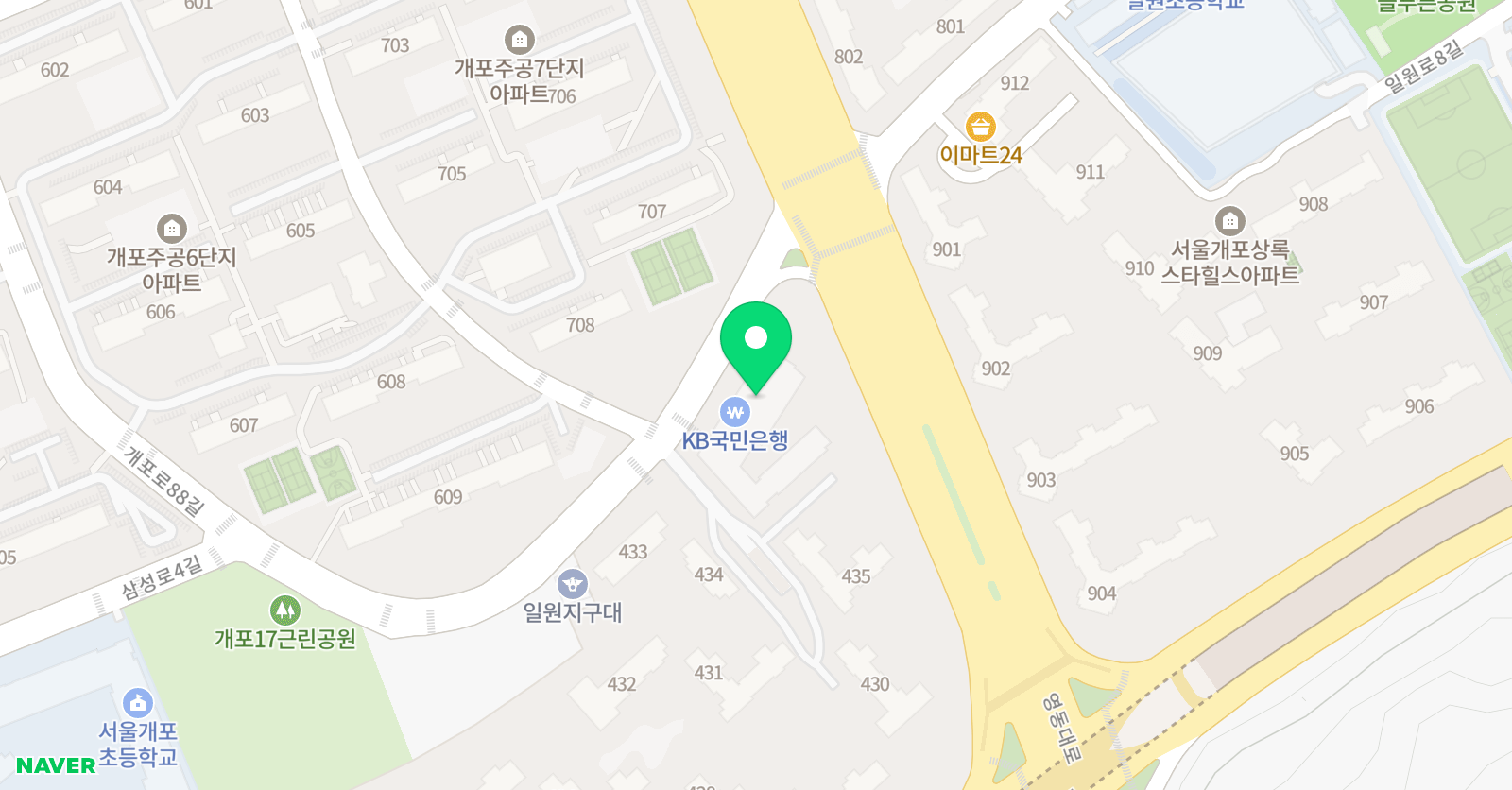 더프라임 태권도 위치