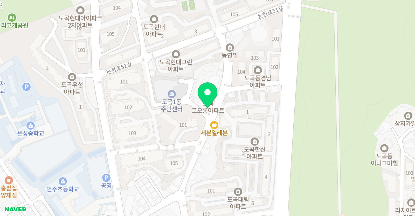 띵크앤리드 영어학원 도곡 위치
