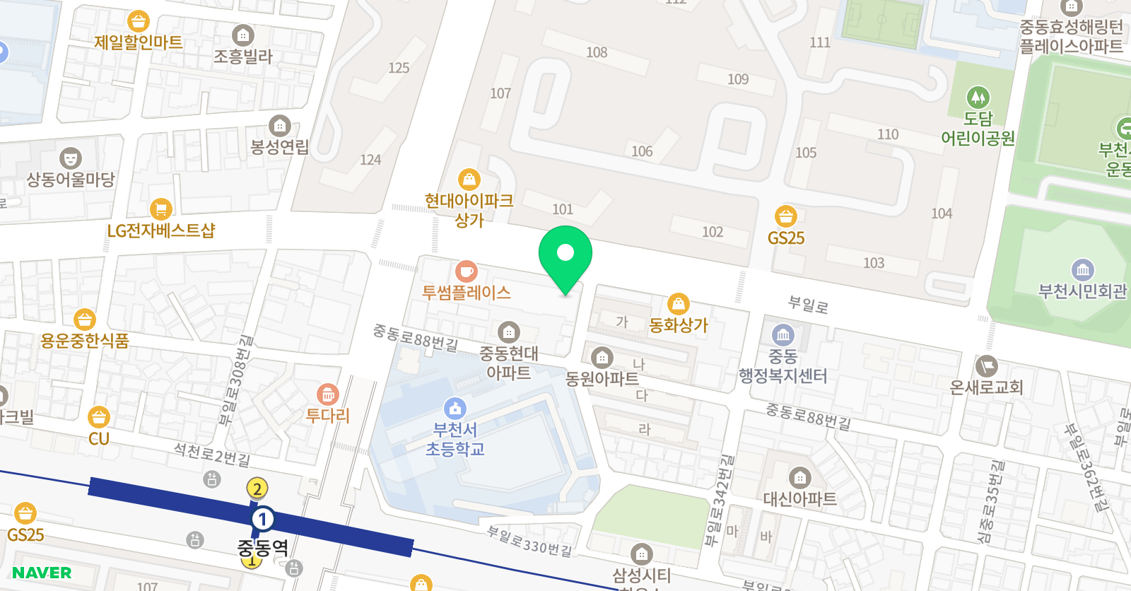 라이라이 중국어 부천중동점 위치