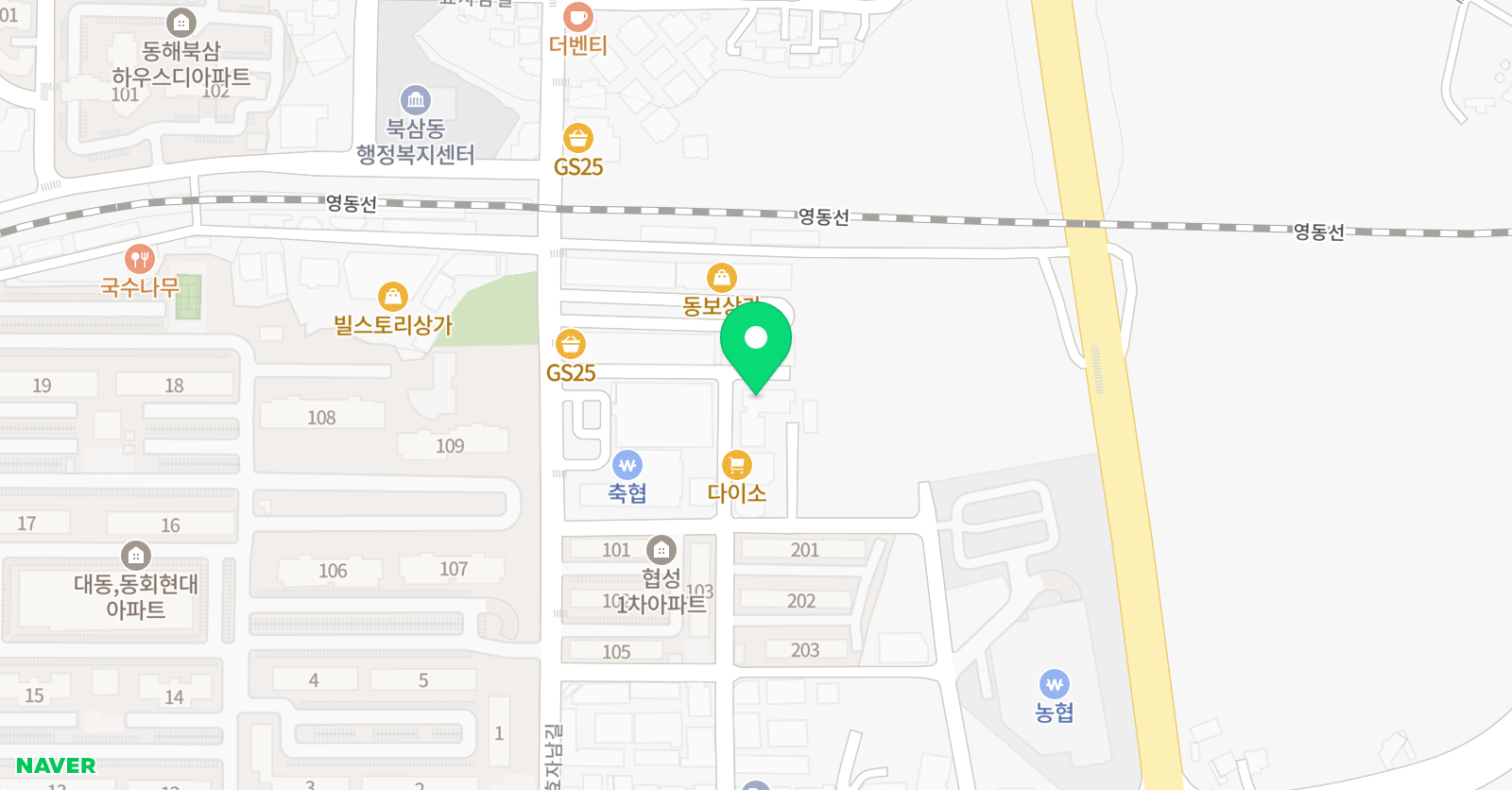 유투엠 동해북삼캠퍼스 위치