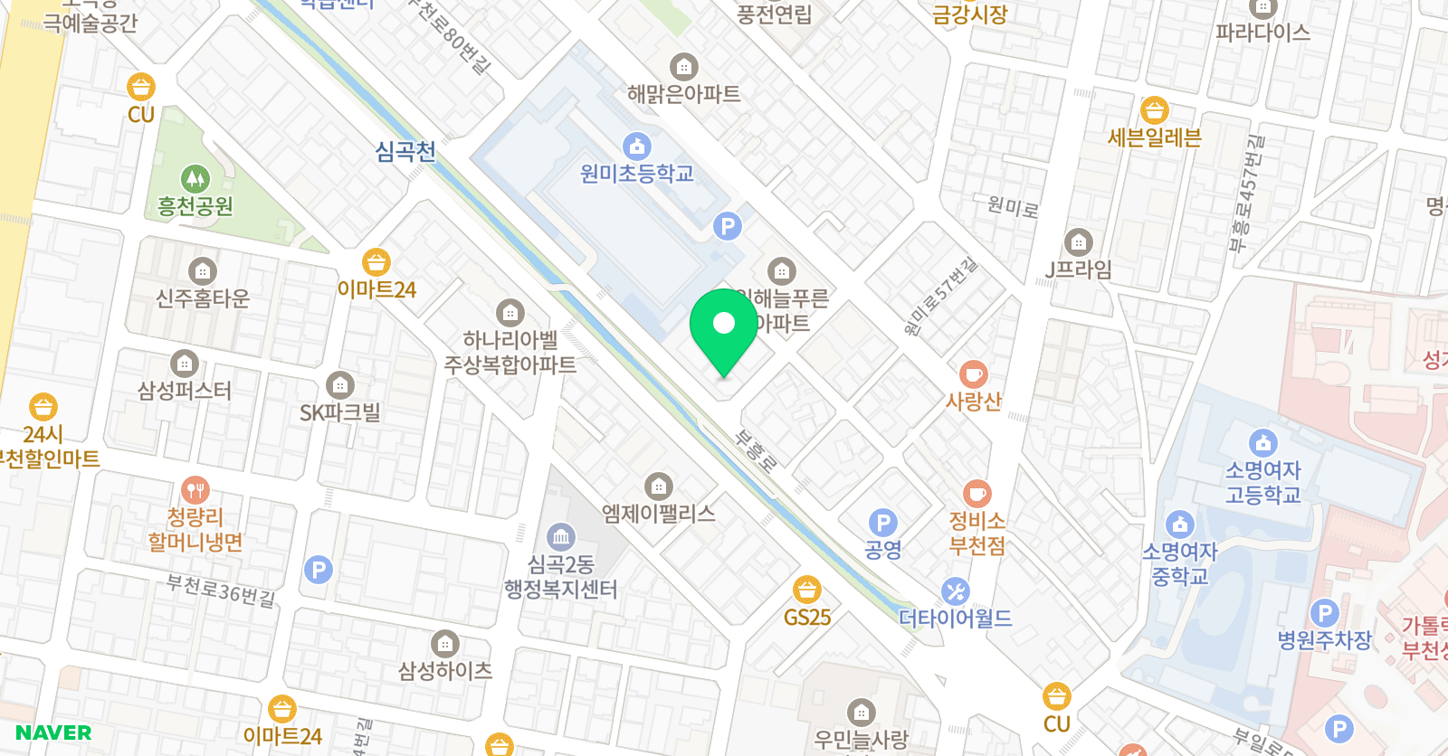 뉴챌린지 영어수학학원 위치