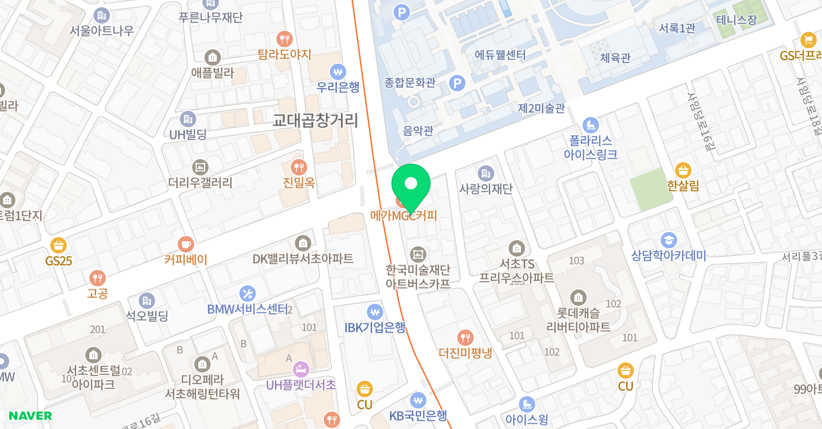큐브 스포츠클럽 위치