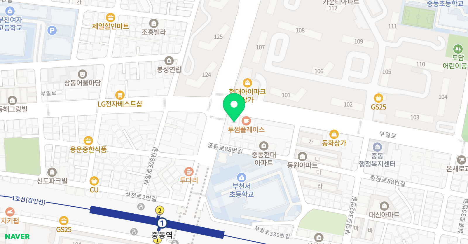 다온 태권도 위치