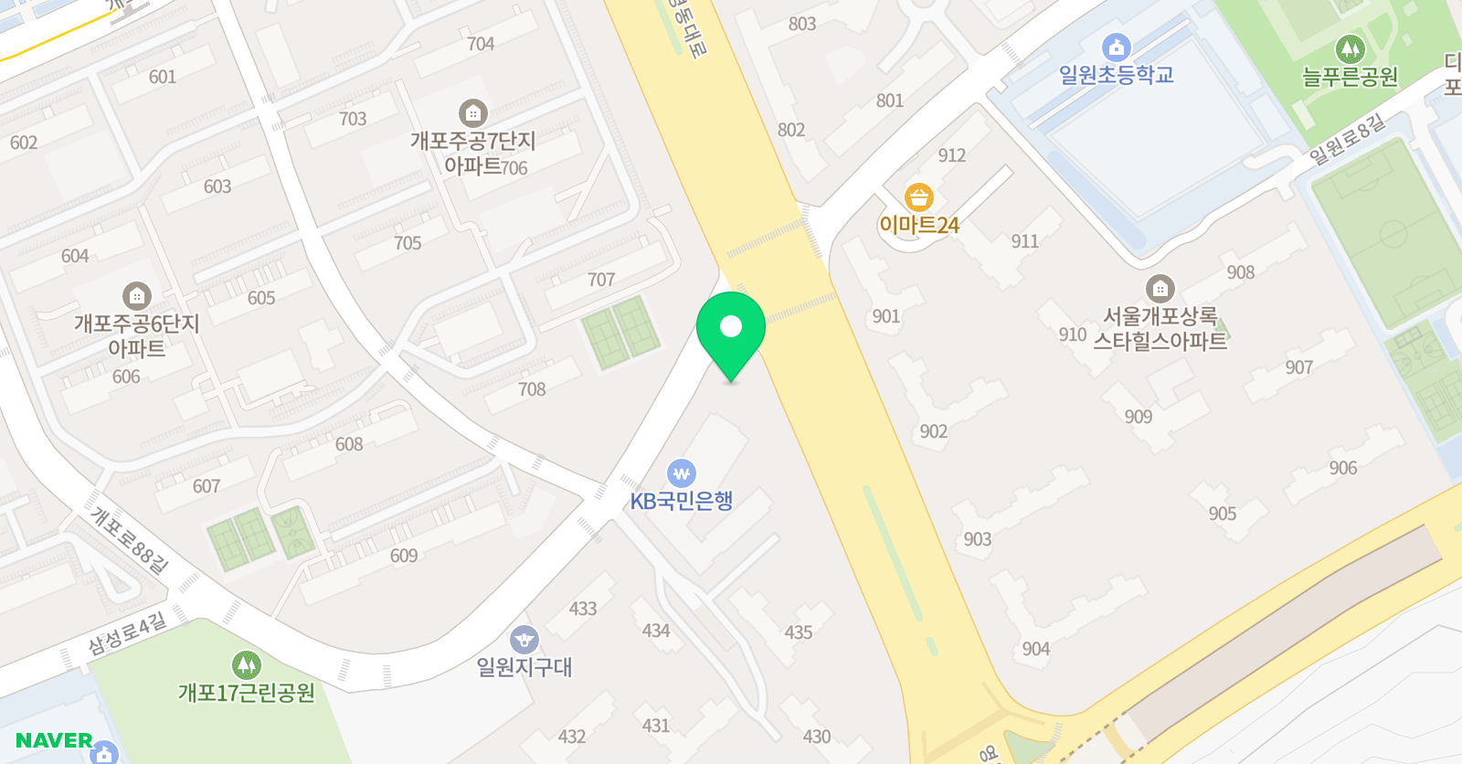 L&K경희대 태권도&점핑스쿨스포츠아트센터 위치