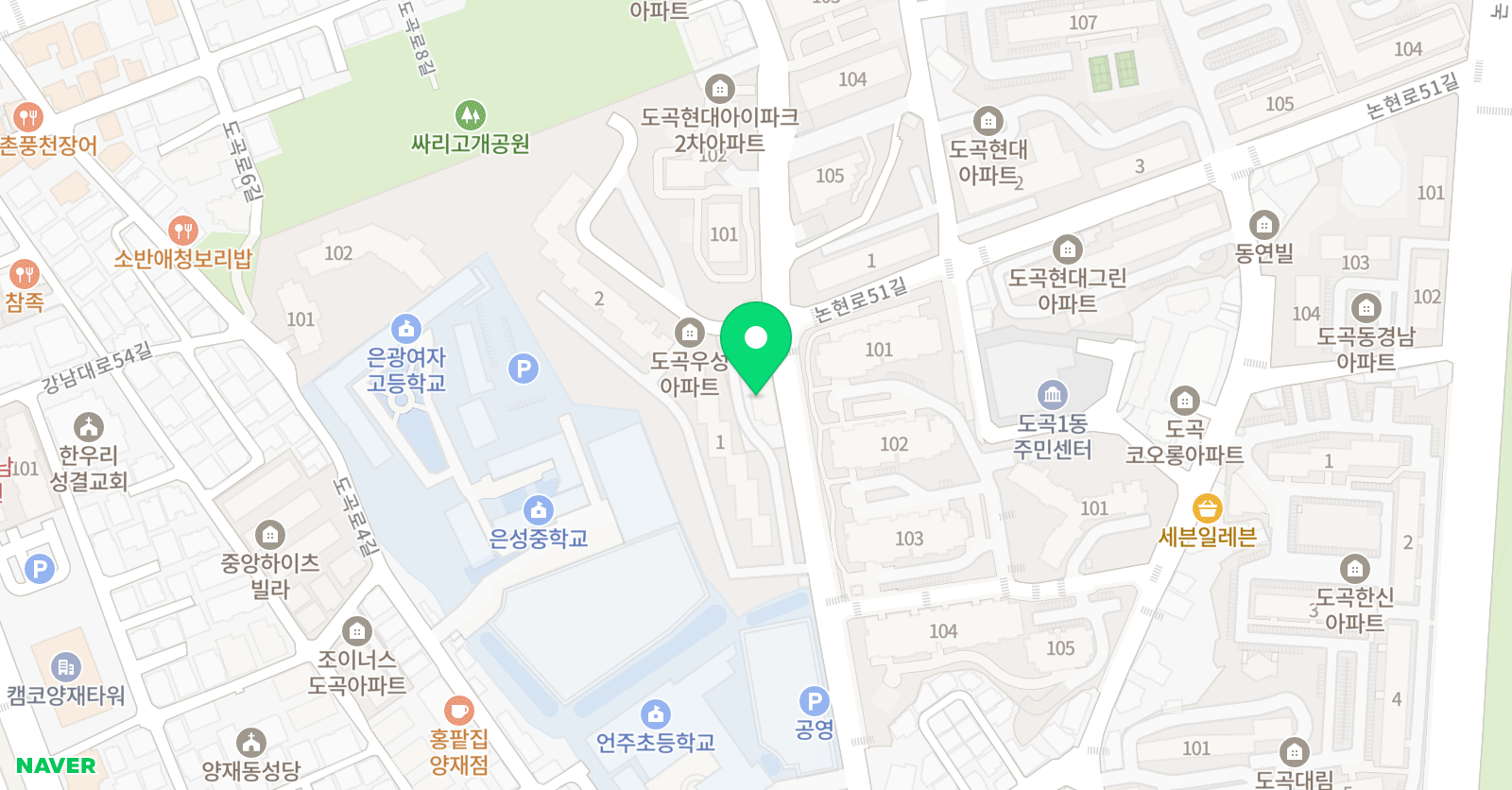 아트캠프71 강남도곡점 위치