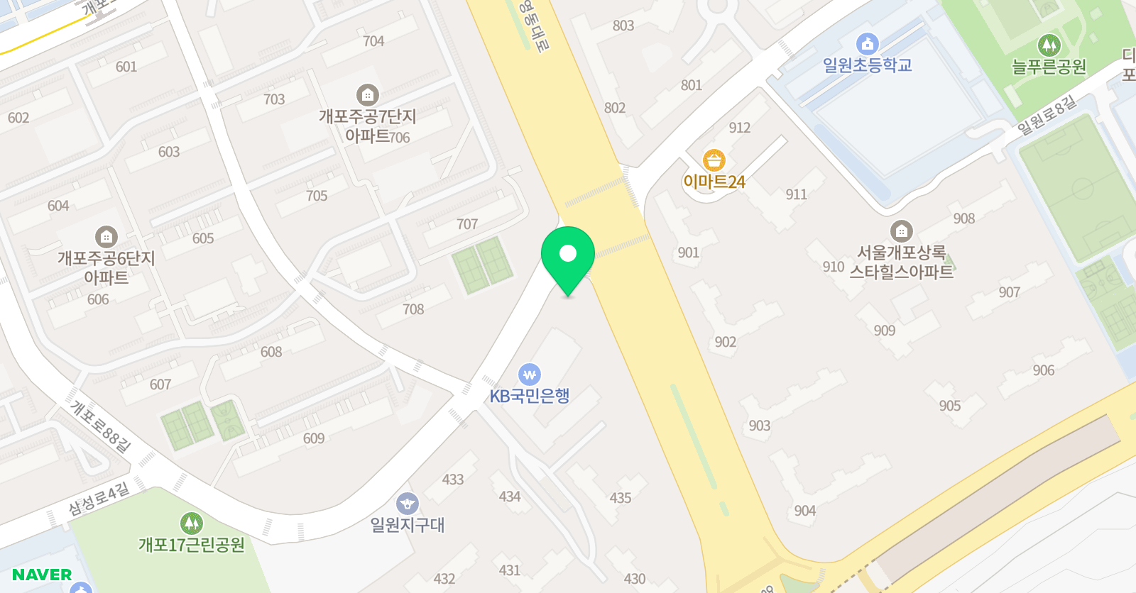 엘앤케이 키즈 아트 스포츠 아트 센타 미술학원 위치