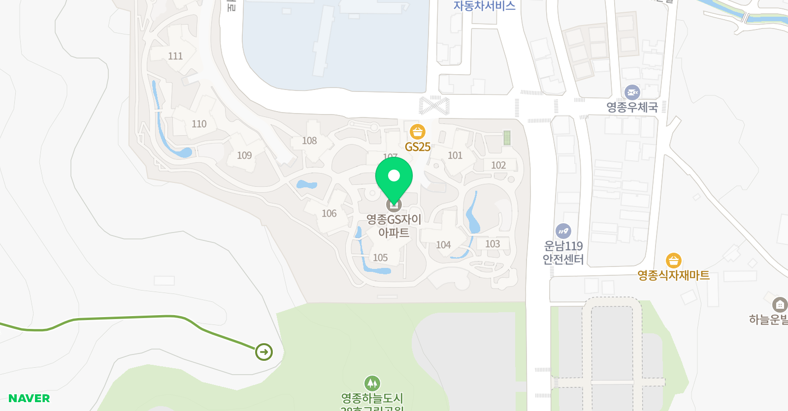 한솔 말하는공부방 학원 영종운남교실 위치