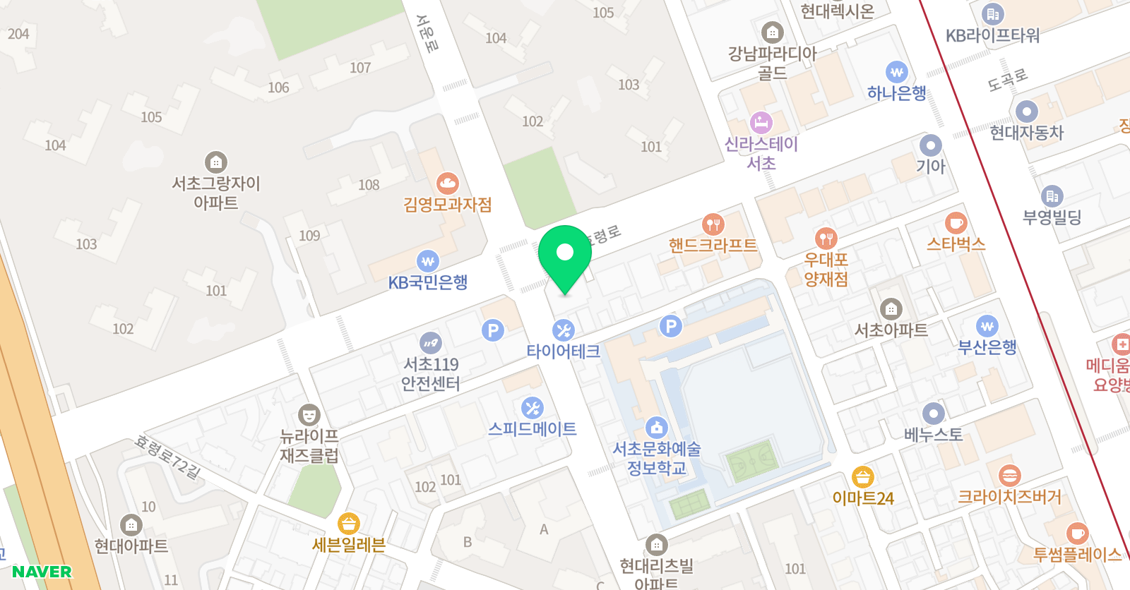 ACA 서초 위치