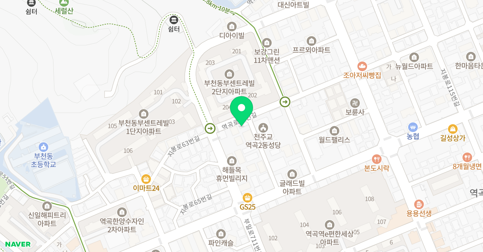 셀파우등생교실 역곡우등생교실 위치