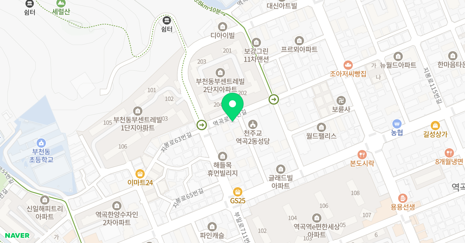 스마트해법 영어 부천이레교실 위치