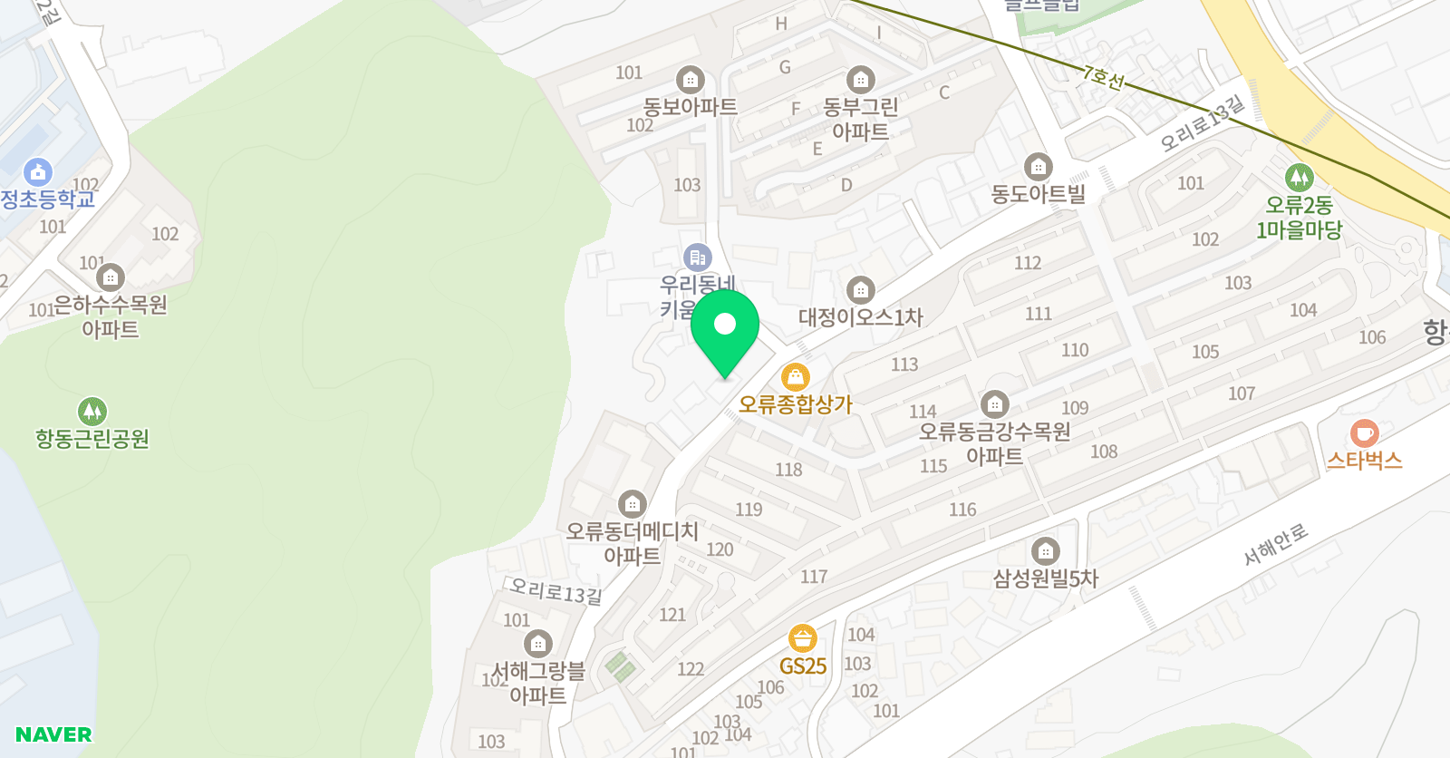 효성 보습학원 본점 위치