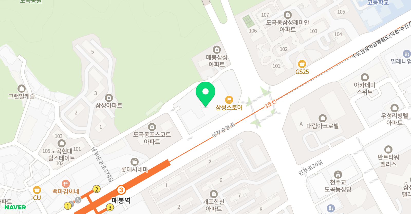 수학전문지혜원 학원 위치