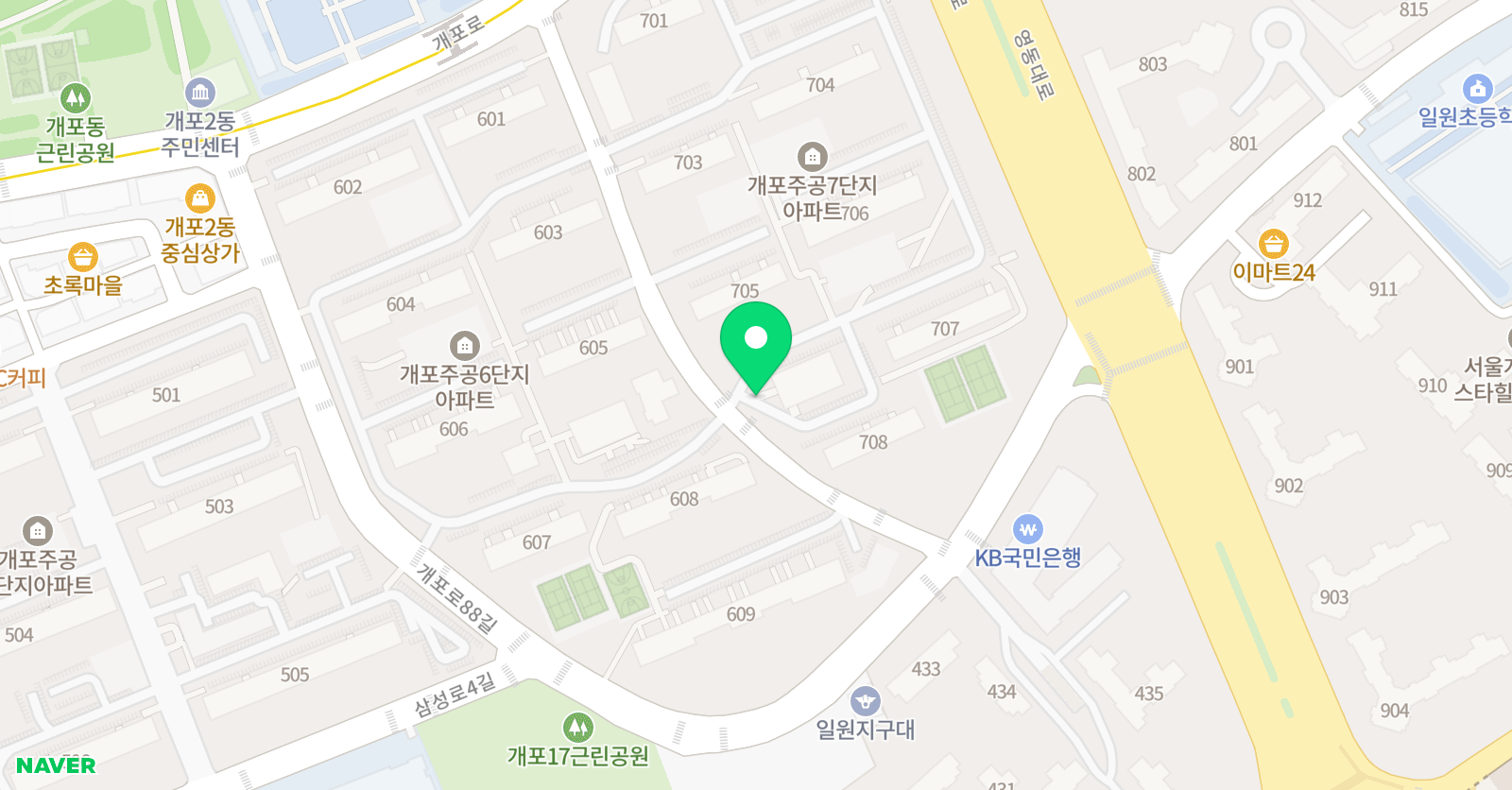 토브 피아노교습소 개포 위치