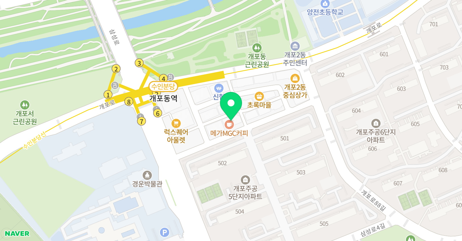 윤슬 한글영재교육원 개포점 위치