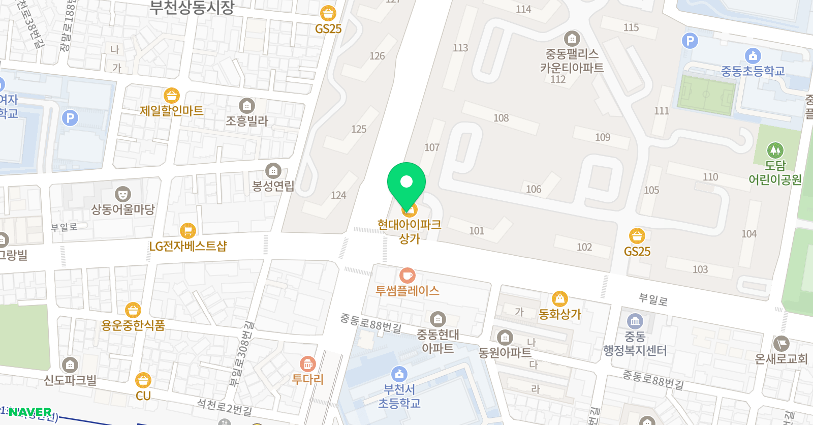 정미정 수학보습학원 위치