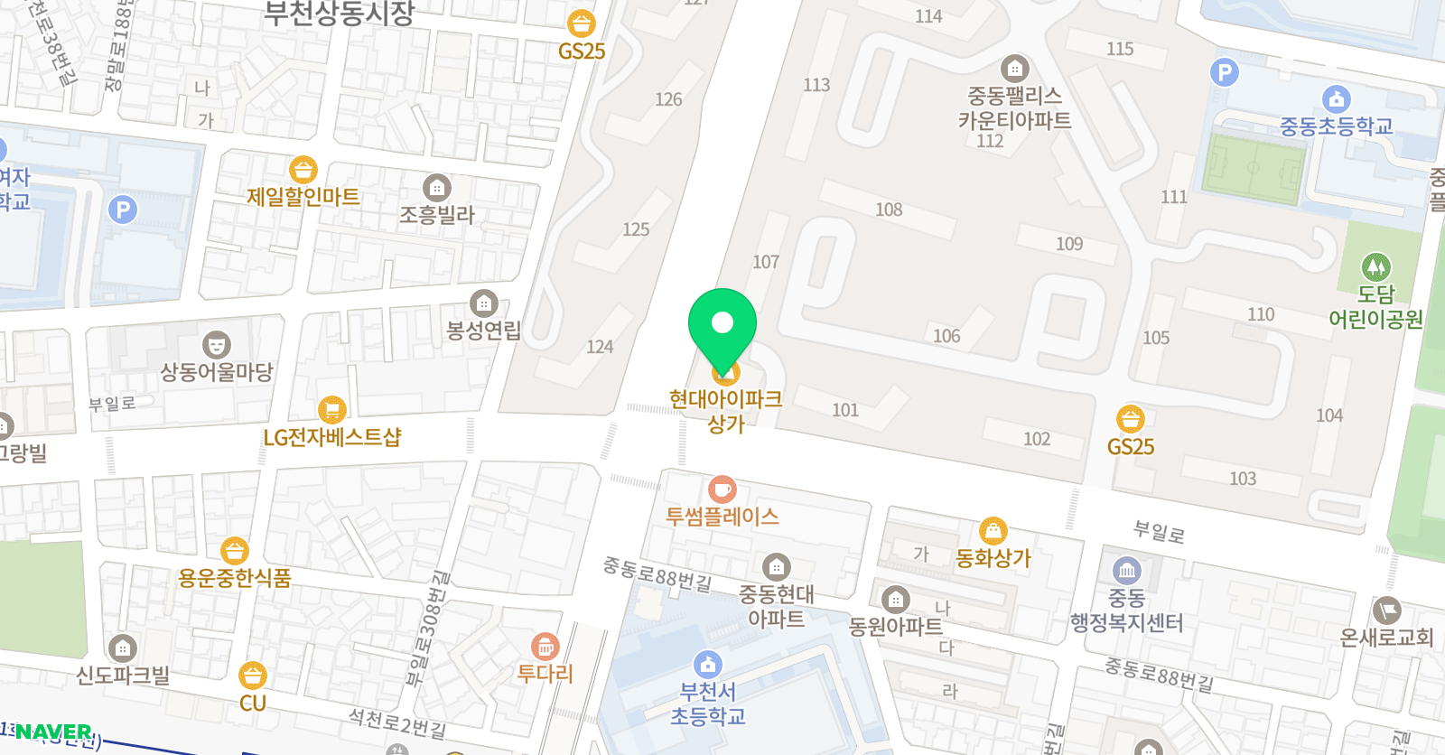 올리브 영어수학보습학원 위치