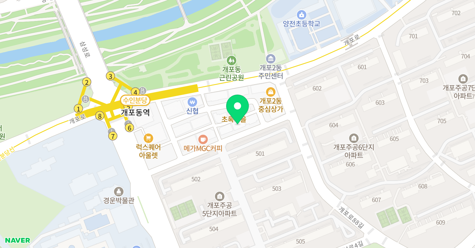 코지뮤직 강남개포점 위치