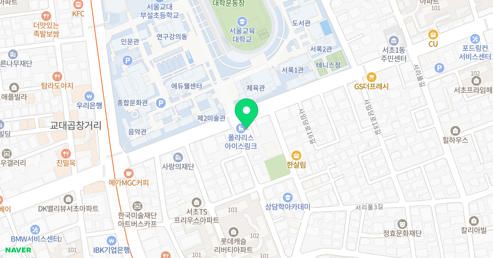 YKIDS 어린이아이스하키클럽 위치