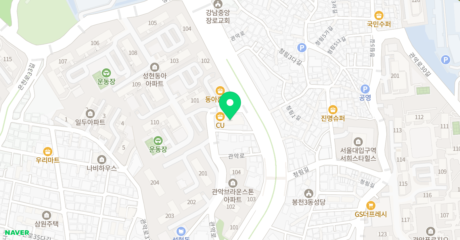 프레이즈 음악학원 위치