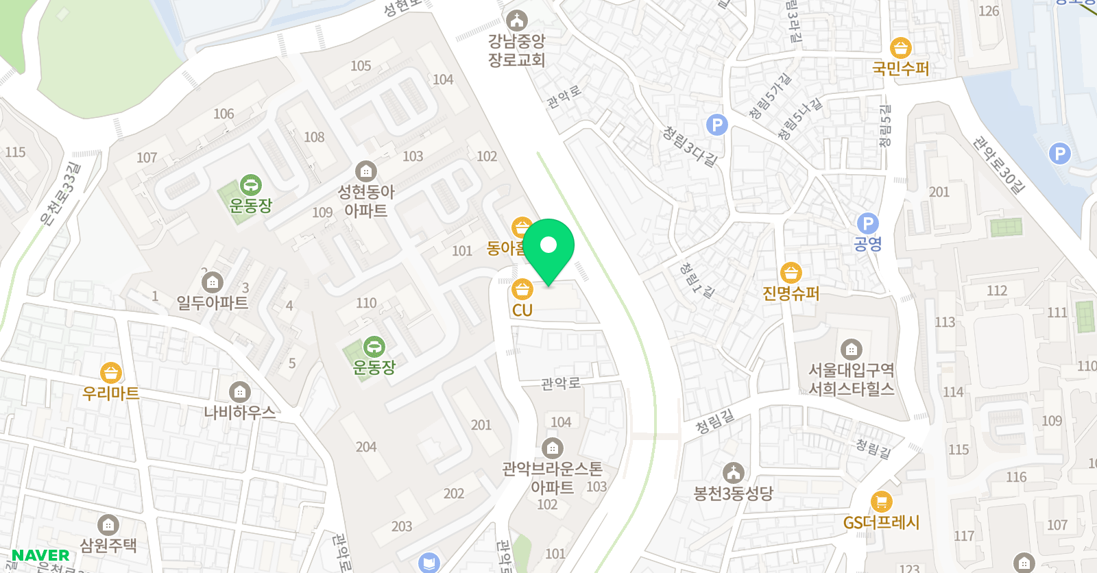 한솔주니어랩 영어 위치