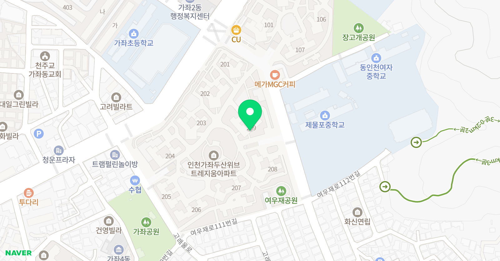 아소비 인천 가좌두산점 위치