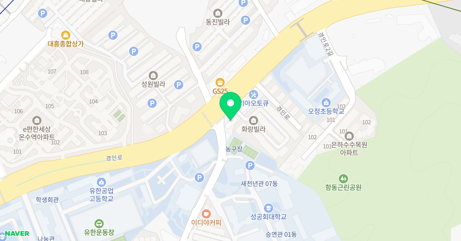황호 태권도 위치