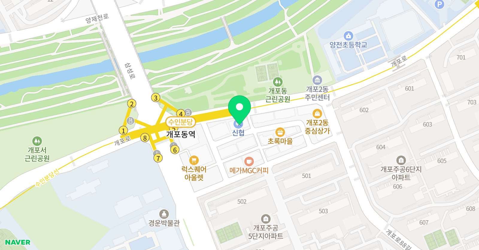 터칭아트앤포터리 위치