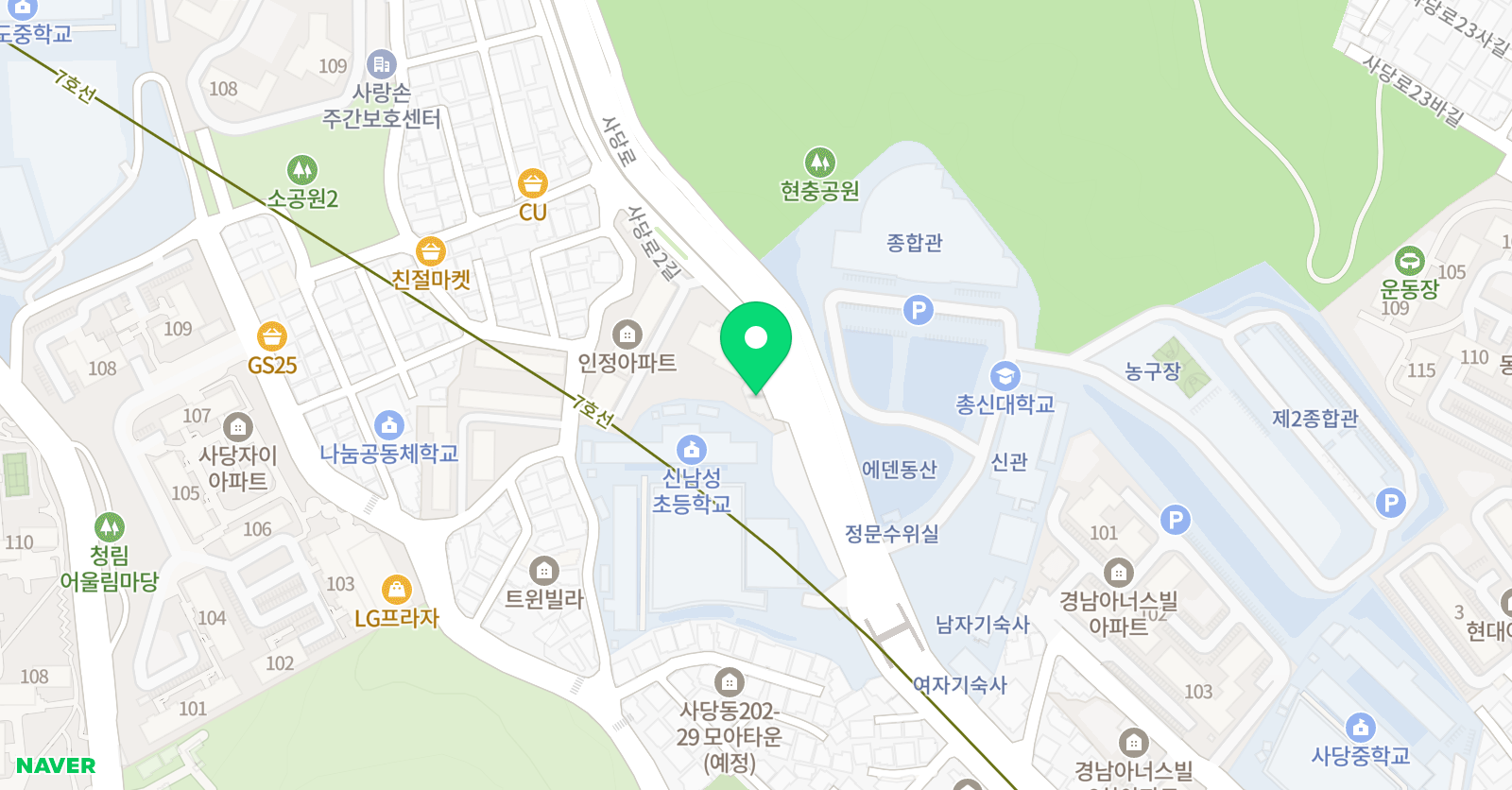 영아 태권도 위치