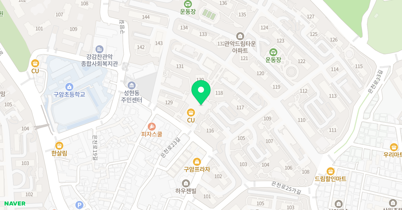 뮤아센 미술 관악센터 위치