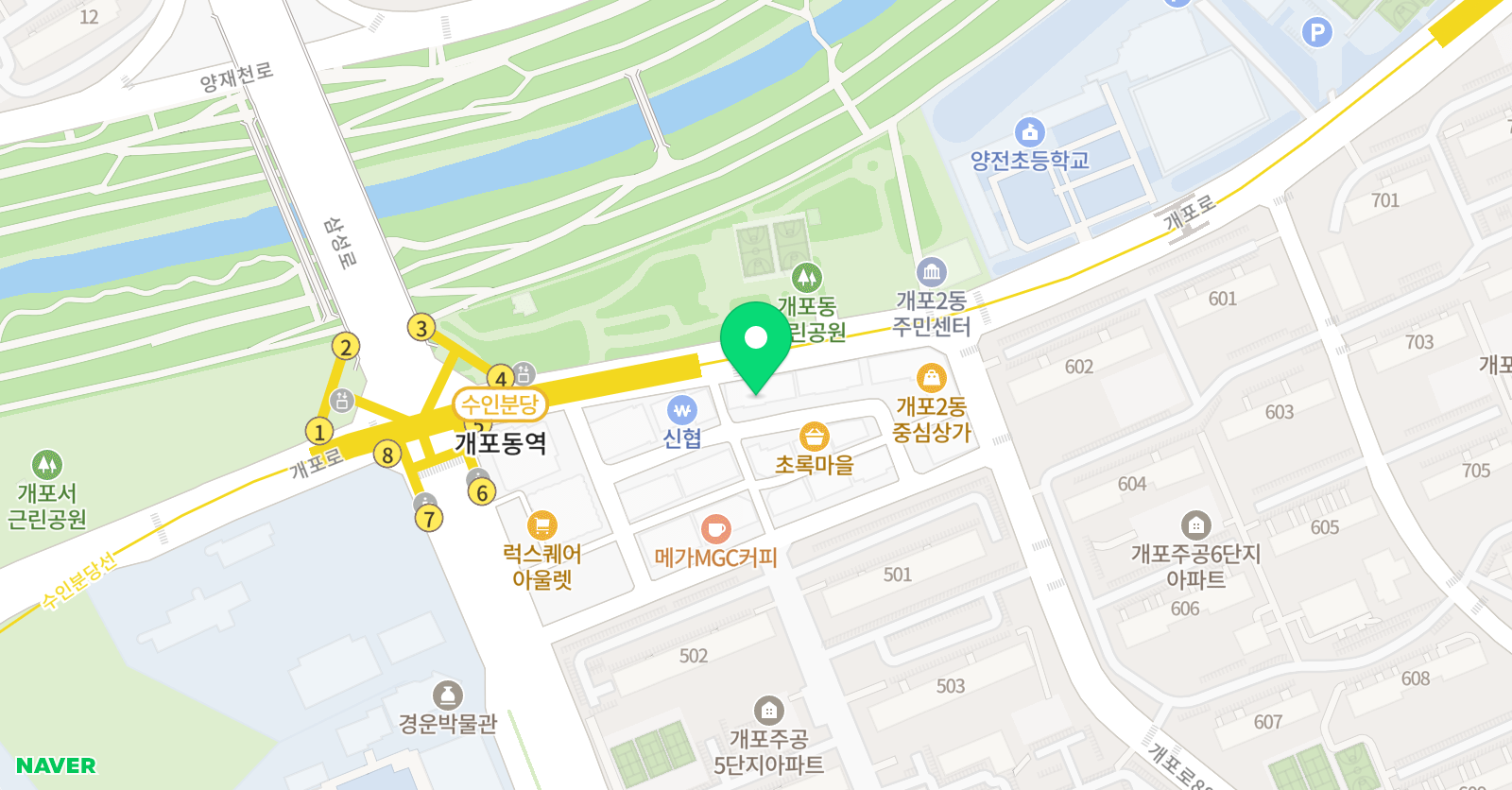 더탑 학원 위치