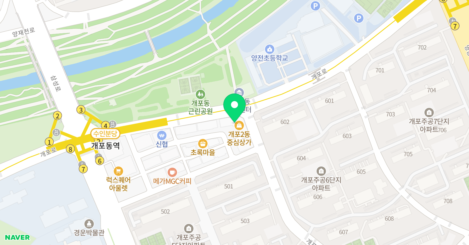 닥터정이클래스 개포점 위치