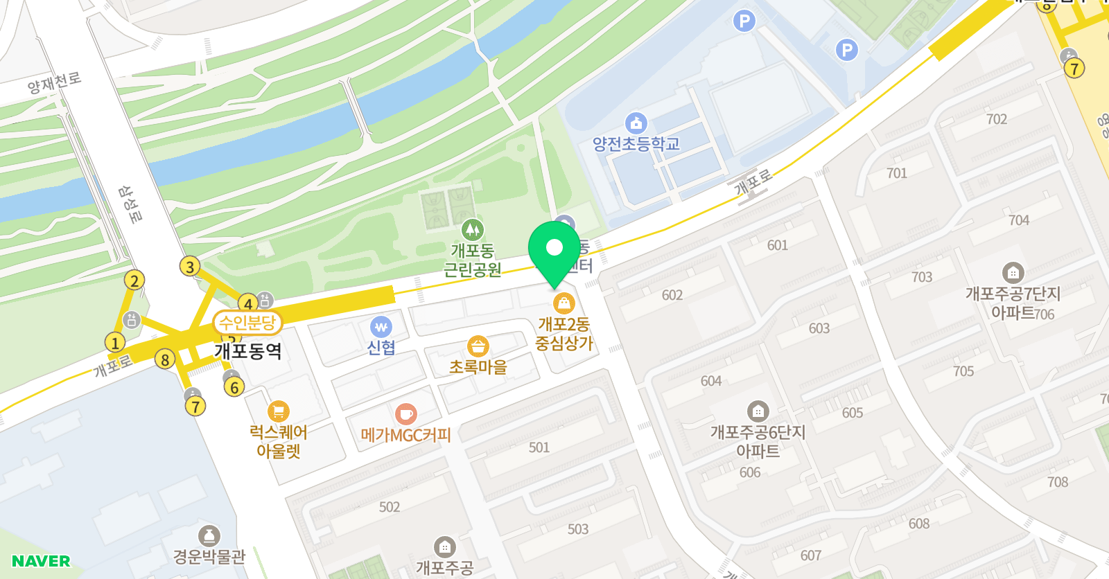 오름 국어논술 위치