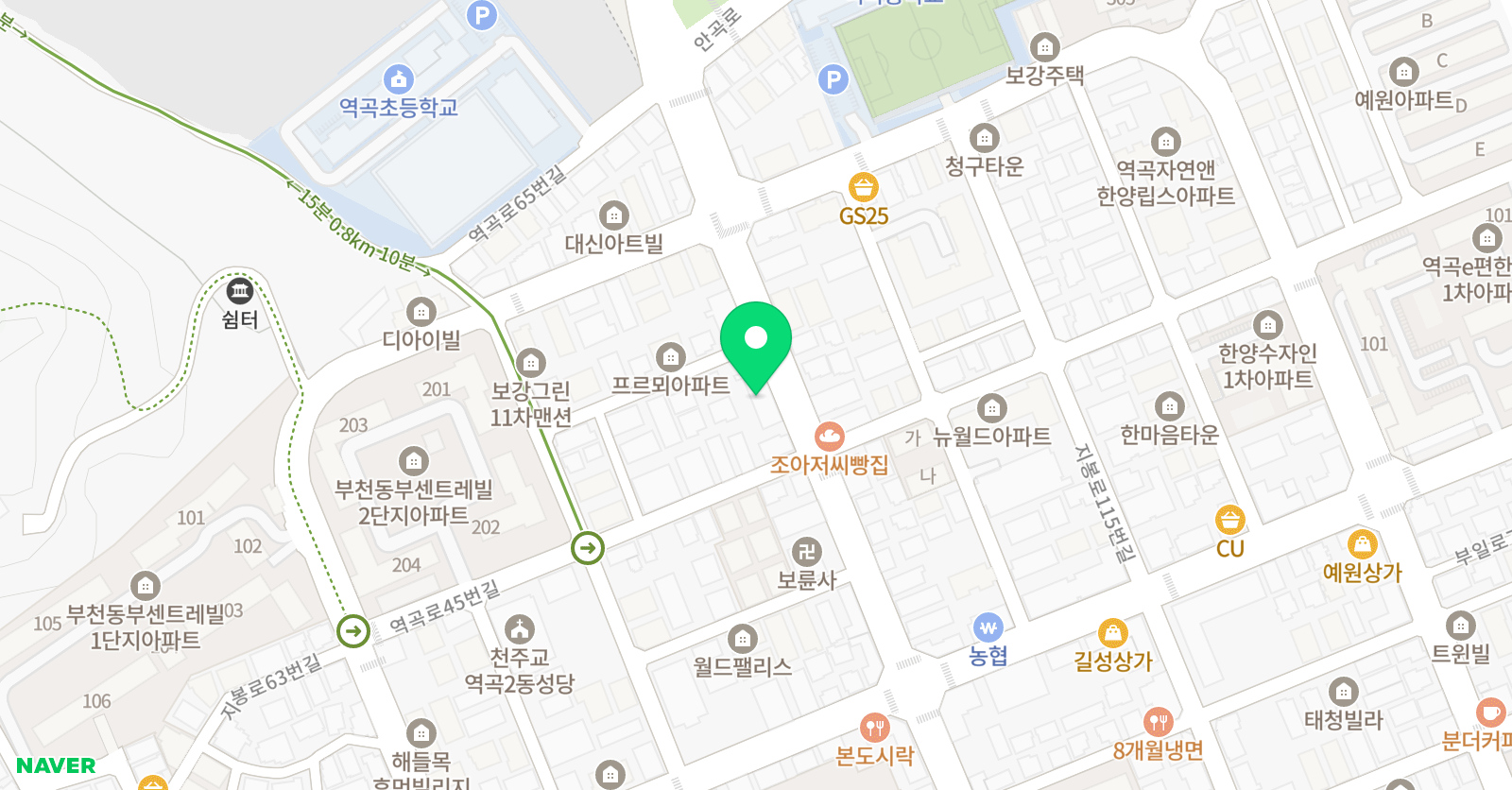 크벨어학원 위치
