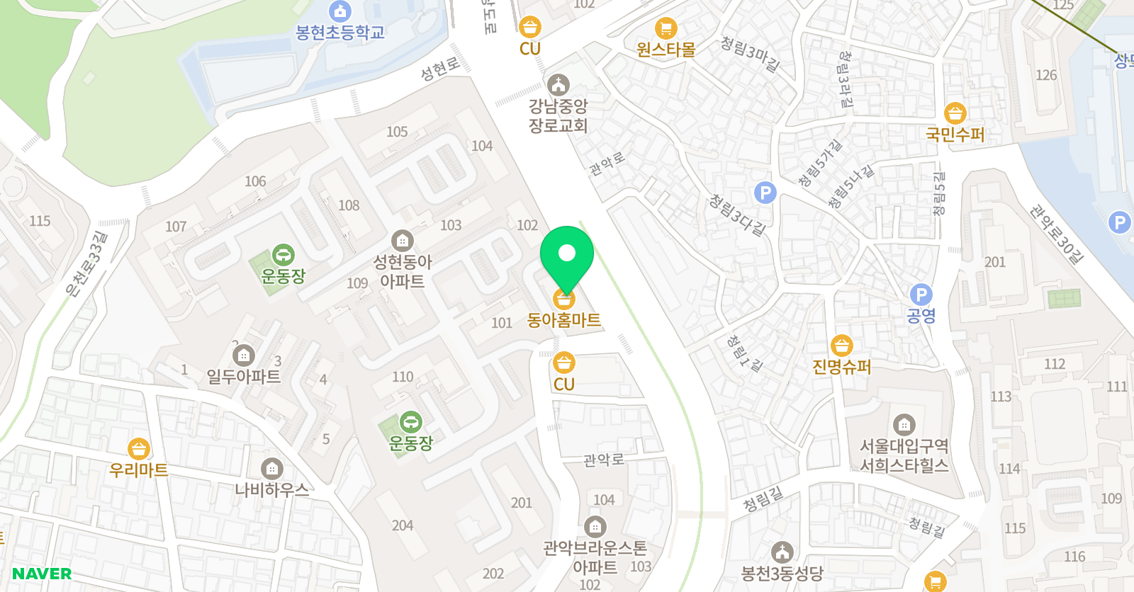 이화뮤직플로우 음악학원 위치