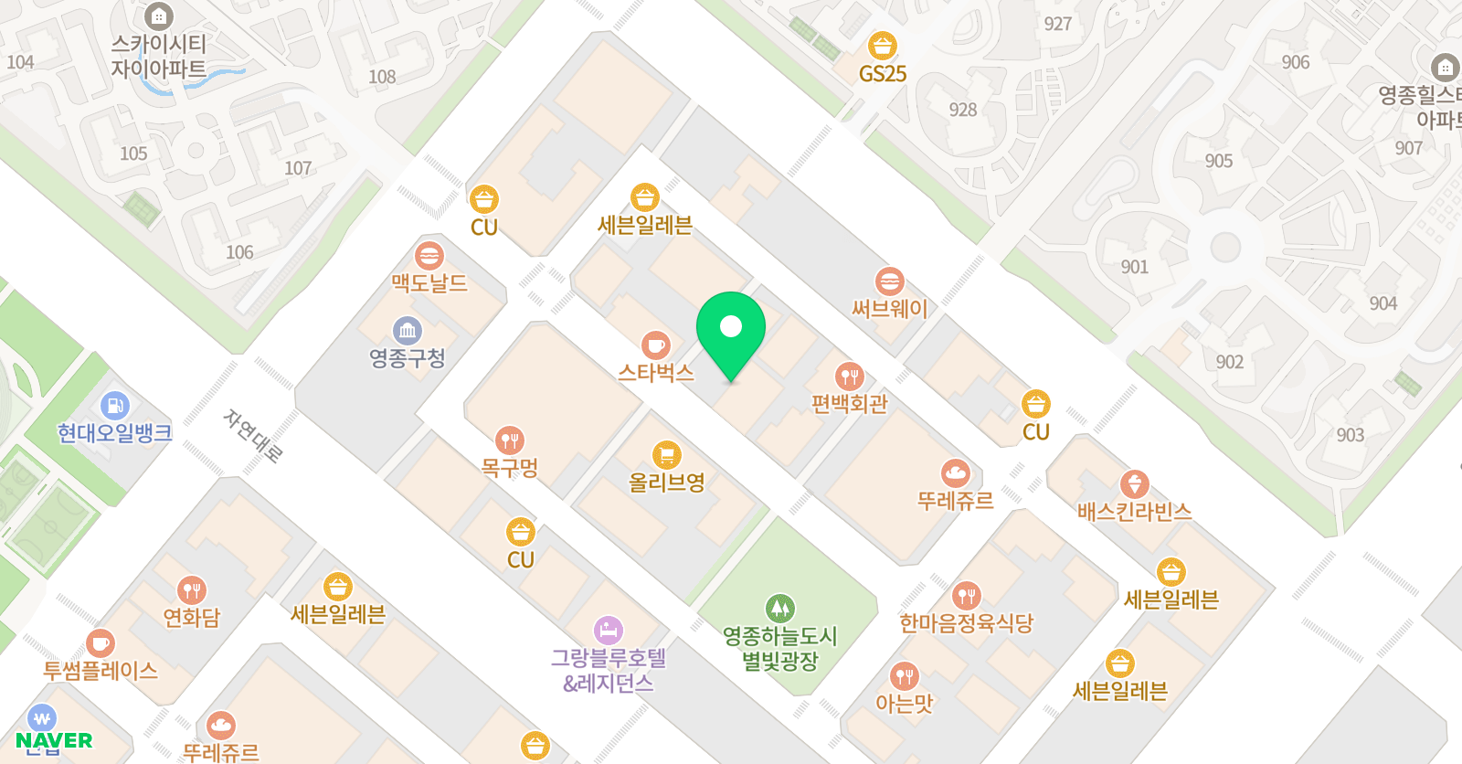 오름+수학 학원 위치