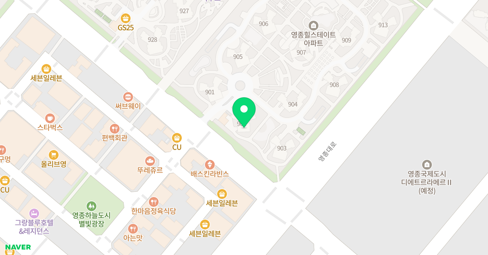스마트해법 수학 하늘도시현대점 위치